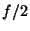 $f/2$