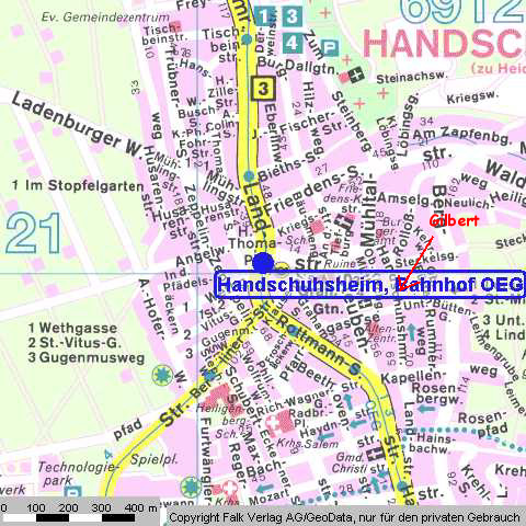 map Handschuhsheim