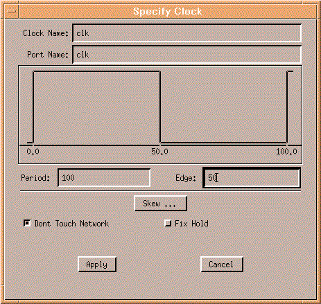Specify Clock