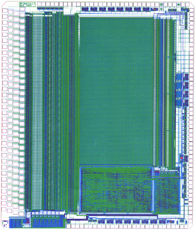 Layout of the Beetle 1.2 chip